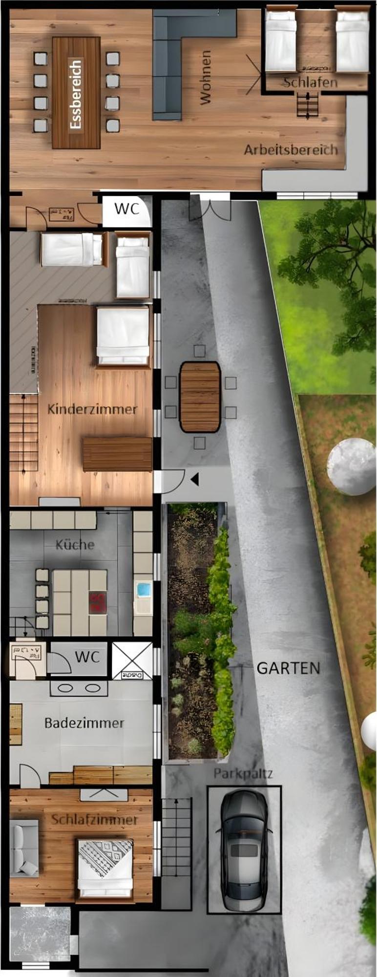 Holiday home Loft House 170qm, Central, Own Garden, Parking Lot Offenbach am Main