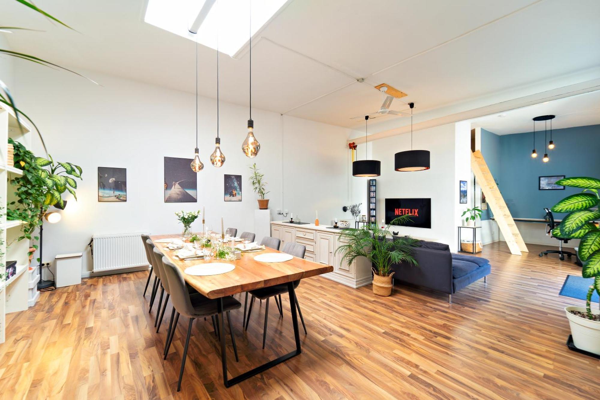 Holiday home Loft House 170qm, Central, Own Garden, Parking Lot Offenbach am Main